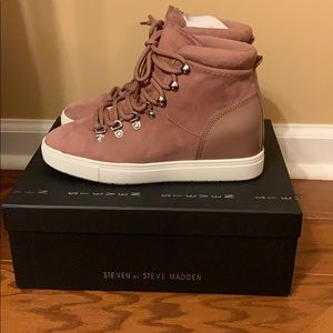 Light Pink Wedge Sneakers- Steve Madden